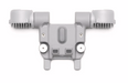 Angled rear view of the drone spotlight module on a white background, highlighting its secure mounting interface and durable construction for wildlife tracking and deer recovery applications.