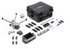 DJI Matrice 4TD first responder kit contents including aircraft, RC Plus 2 controller, 4 flight batteries, spotlight, speaker, propellers, accessories, and hard case
