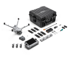 DJI Matrice 4TD Fly More 3-Battery Combo with aircraft, RC Plus 2 controller, three flight batteries, hard case, propellers, charging hub, and accessories