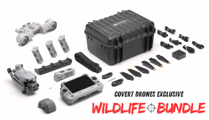 DJI Matrice 4T Wildlife & Deer Recovery Bundle from Covert Drones – Drone, Remote Controller, and Accessories for Animal Tracking & Conservation.