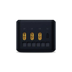 Front view of Covert PowerHub Charger showing three battery output ports and USB-C port for DJI Matrice 4 Series