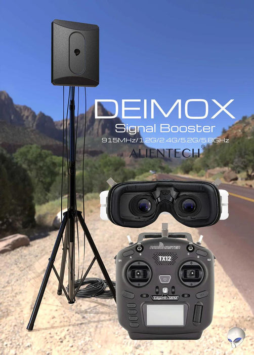 ALIENTECH Deimox Ultimate Signal Booster - Universal Drone Range Enhancer with Advanced Multi-Frequency Amplification - Covert Drones